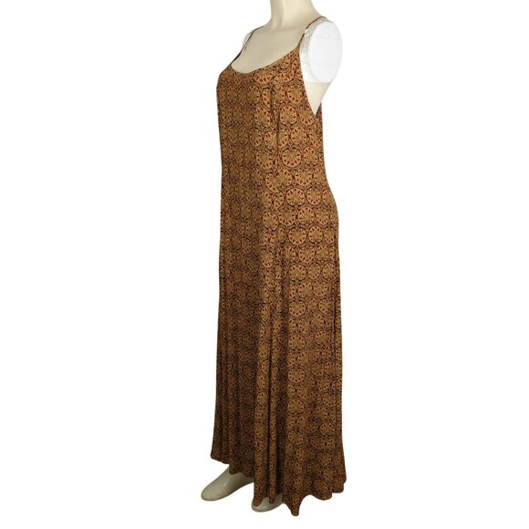 Laundry by Shelli Segal Vintage Maxi Dress Mandala print Lace up back Size 14 - Picture 5 of 16